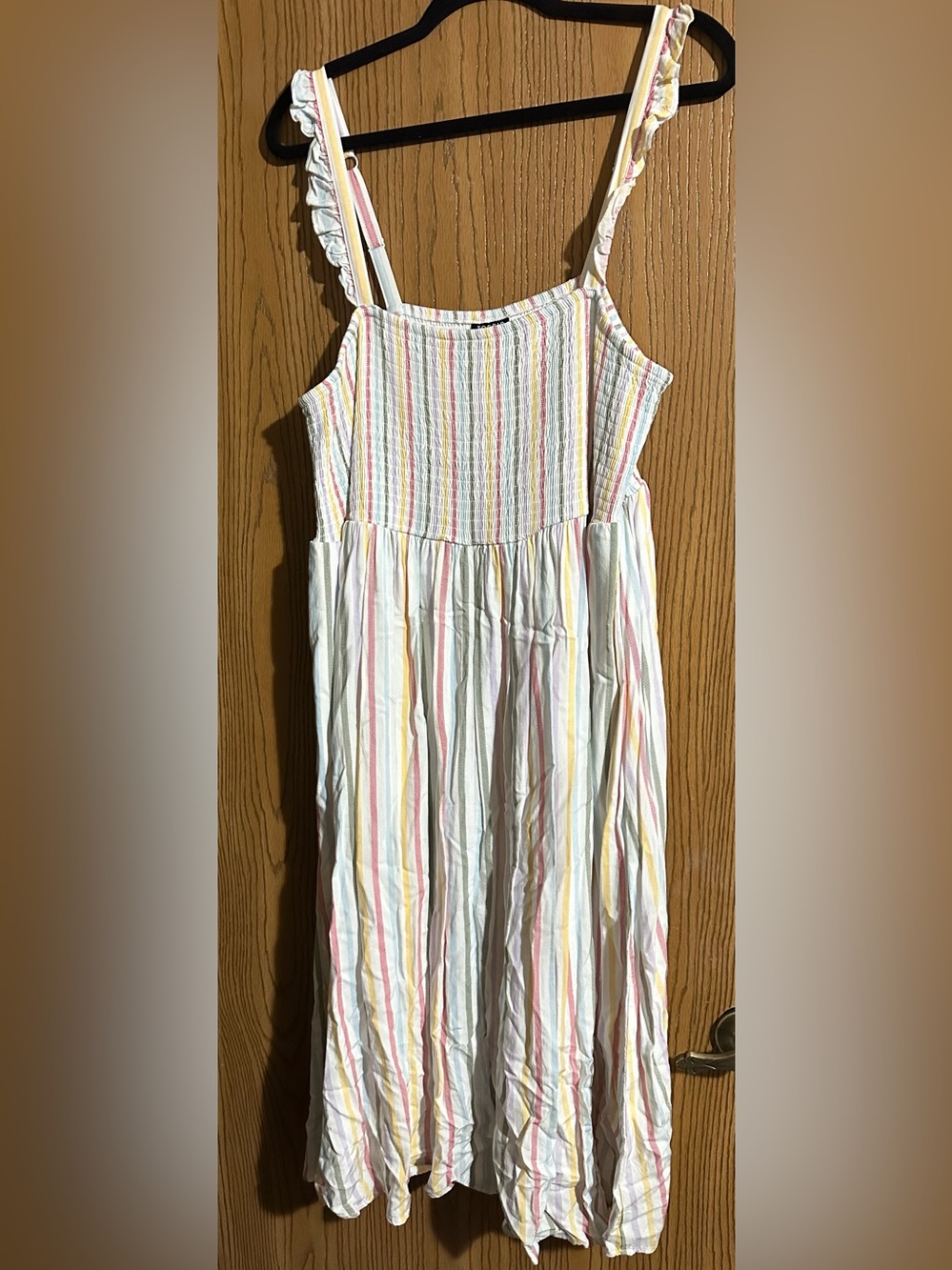 Torrid White Multicolor Striped Sundress